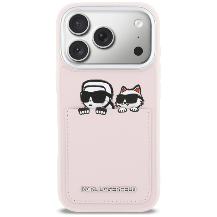 KARL LAGERFELD - Karl Lagerfeld Mobilskal För iPhone 17 Pro Karl & Choupette Print & Pocket