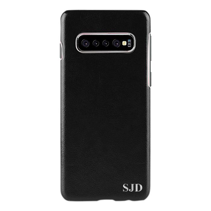 TheMobileStore - Designa själv - Galaxy S10 konstläder skal - SVART