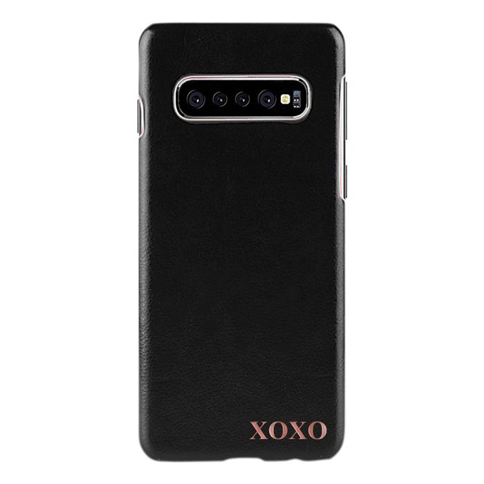 TheMobileStore - Designa själv - Galaxy S10 konstläder skal - SVART