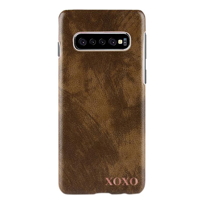 TheMobileStore - Designa själv - Galaxy S10 konstläder skal - BRUN