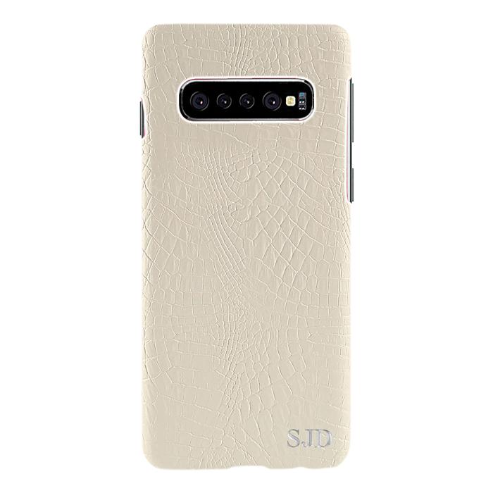 TheMobileStore - Designa själv - Galaxy S10 konstläder skal - VIT