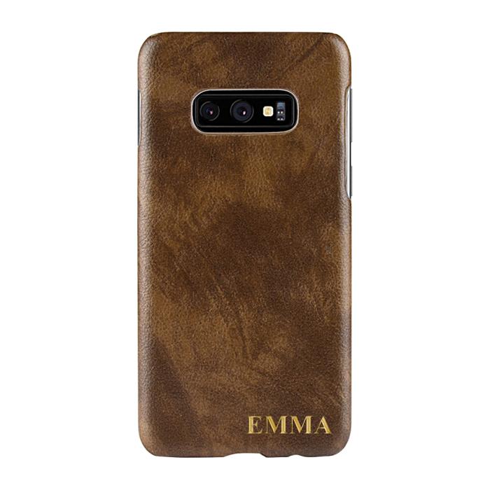 TheMobileStore - Designa själv - Galaxy S10e konstläder skal - BRUN