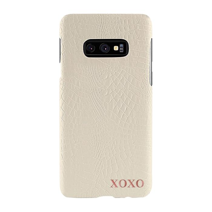 TheMobileStore - Designa själv - Galaxy S10e konstläder skal - VIT