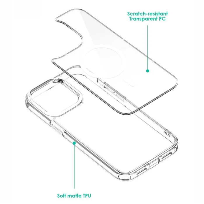 OEM - iPhone 15 Plus Mobilskal Magsafe Anti-Shock - Transparent