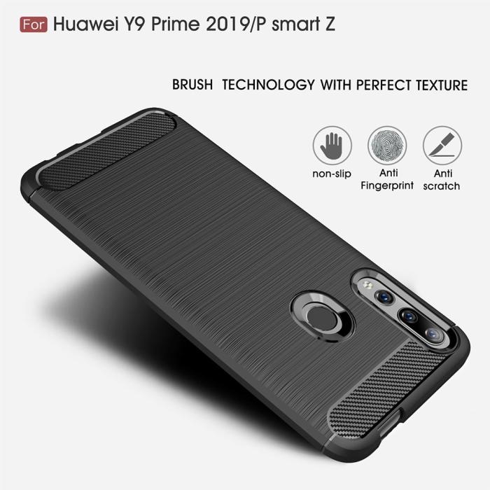 UTGATT4 - Carbon Fibre Mobilskal Huawei P Smart Z - Svart
