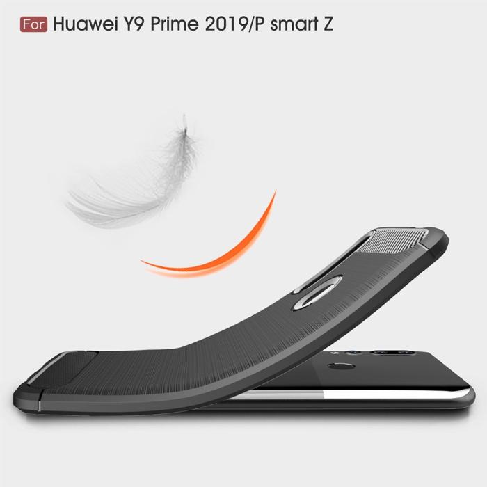 UTGATT4 - Carbon Fibre Mobilskal Huawei P Smart Z - Svart