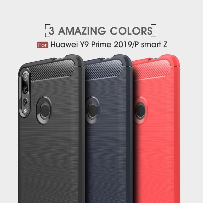UTGATT4 - Carbon Fibre Mobilskal Huawei P Smart Z - Svart