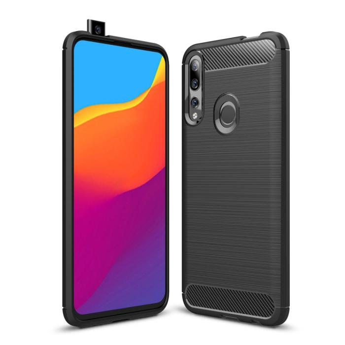 UTGATT4 - Carbon Fibre Mobilskal Huawei P Smart Z - Svart