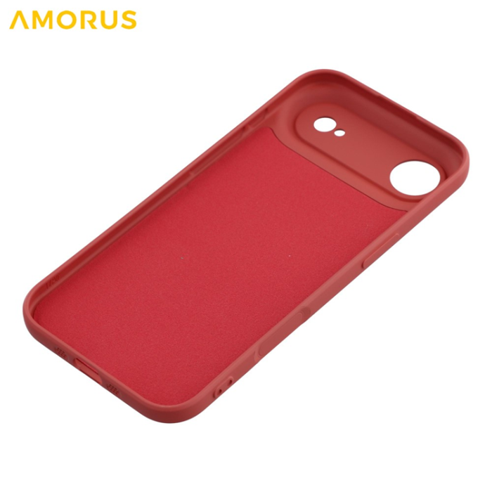 Amorus - AMORUS iPhone Air Mobilskal Precise Cutouts TPU Fiber - Röd