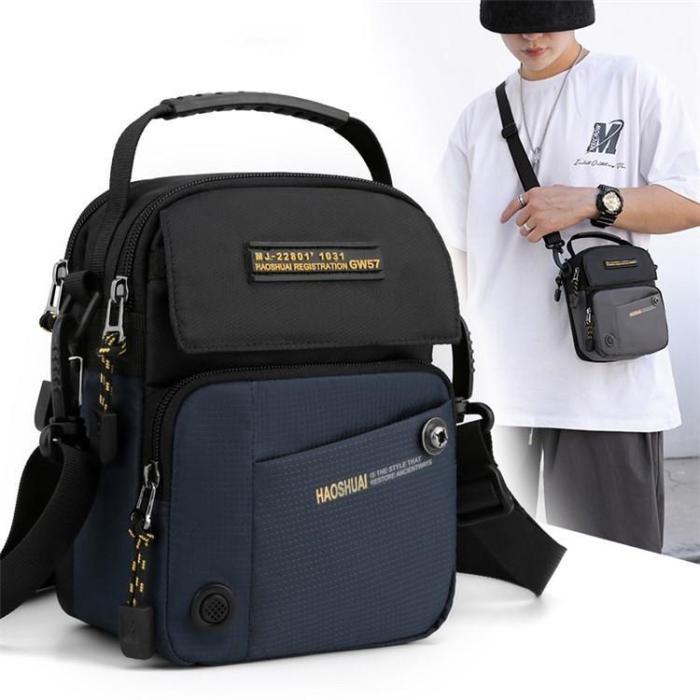 HAOSHUAI - HAOSHUAI Crossbody Väska Nylon - Blå