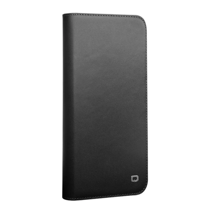 QIALINO - Qialino iPhone 12 Pro Max Plånboksfodral Äkta läder - Svart