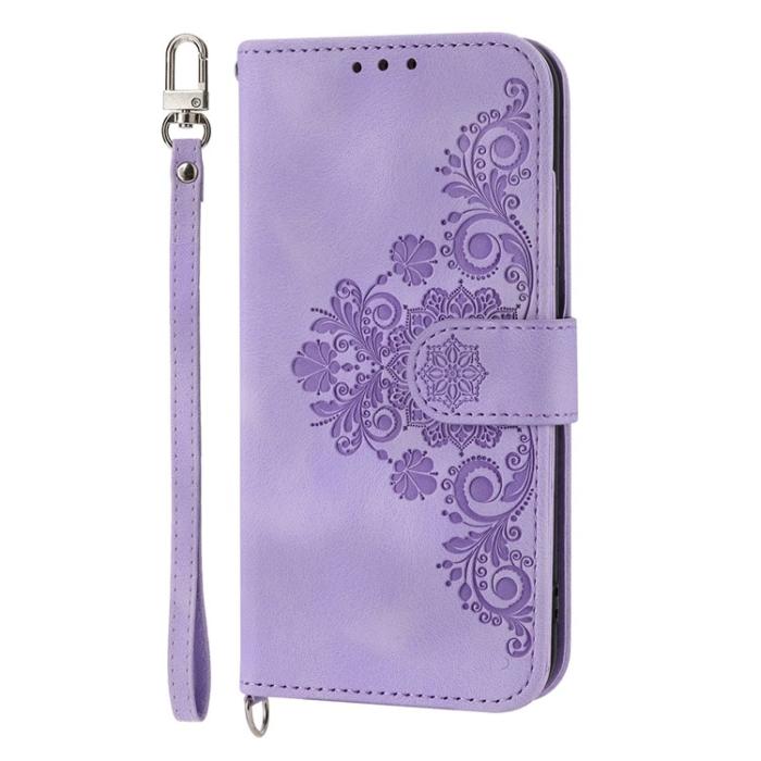 A-One Brand - Google Pixel 7 Plånboksfodral Imprinted Flower - Lila