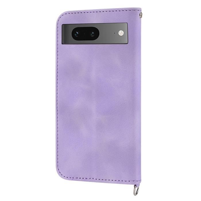 A-One Brand - Google Pixel 7 Plånboksfodral Imprinted Flower - Lila