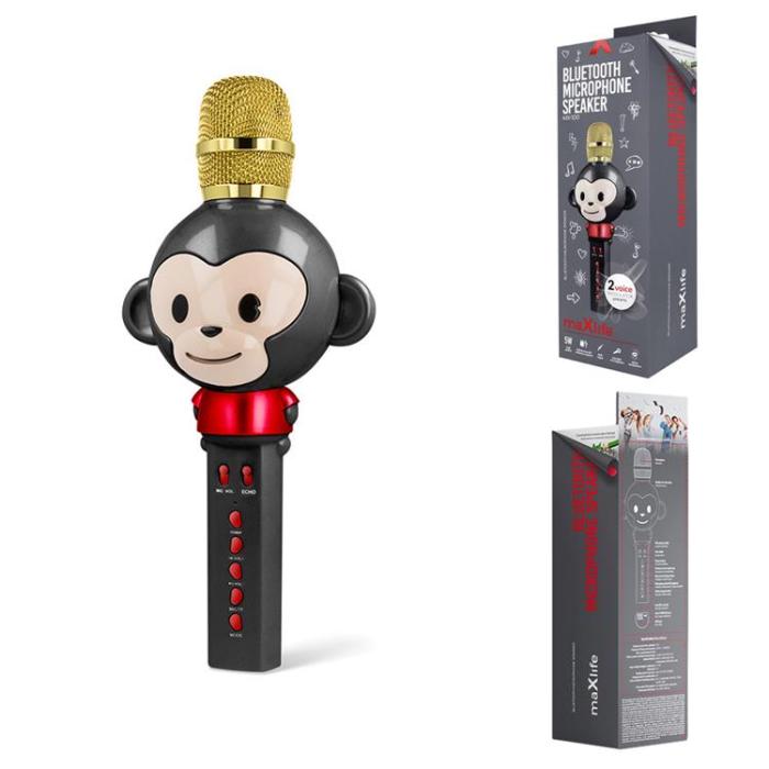 Maxlife - Maxlife Bluetooth-Mikrofon med Högtalare Djur MX-100 - Svart