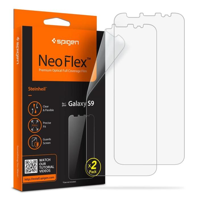 UTGATT5 - SPIGEN Skärmskydd Neo Flex Case Friendly Galaxy S9