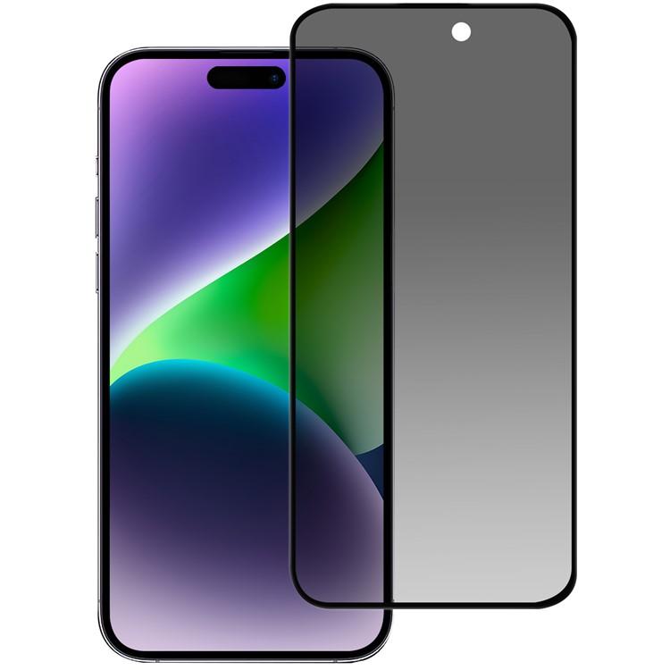 BOOM [1-Pack] iPhone 15 Pro Max Härdat Glas Skärmskydd Privacy - Svart | 5468 | AlltMobil