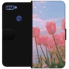 iSecrets - Plånboksfodral till Huawei P smart med Rosa Tulpaner