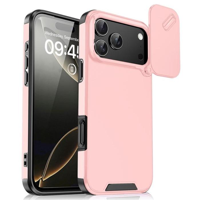 A-One Brand - iPhone 17 Pro Mobilskal Slide Kamera - Rosa