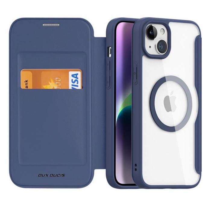 Dux Ducis - Dux Ducis iPhone 15 Plus Plånboksfodral Magsfae Skin X Pro - Blå
