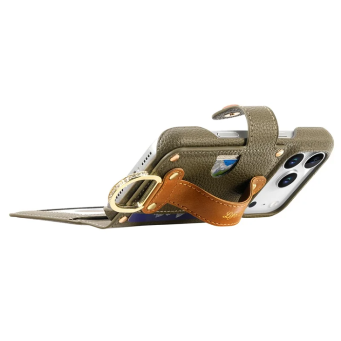 A-One Brand - iPhone 17 Pro Max Konstläder Plånboksfodral RFID-Skydd Zipper - Grön