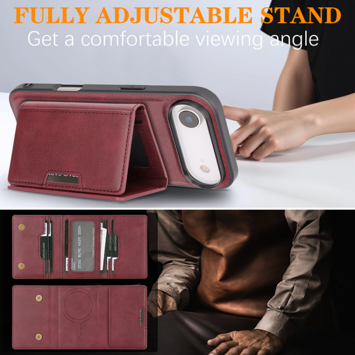 A-One Brand - iPhone Air Mobilskal MagSafe Kickstand Tri-fold Korthållare