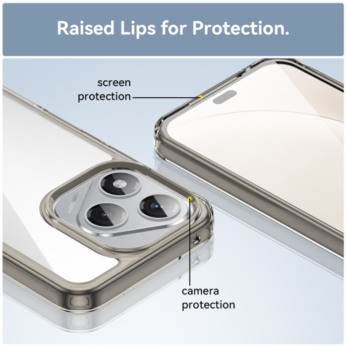 A-One Brand - Mobilskal till Honor X70i / 400 Lite 5G Skyddande klar - Transparent Grå