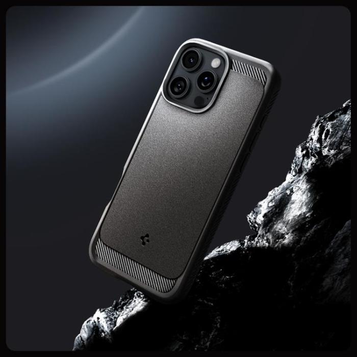 Spigen - Spigen iPhone 16 Pro Mobilskal Magsafe Rugged Armor - Grå