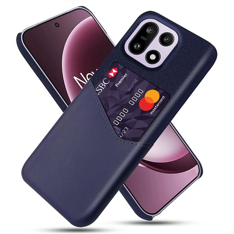 OnePlus 15 5G Mobilskal Korthållare Cloth Texture - Blå (Blå) | 2353 | AlltMobil