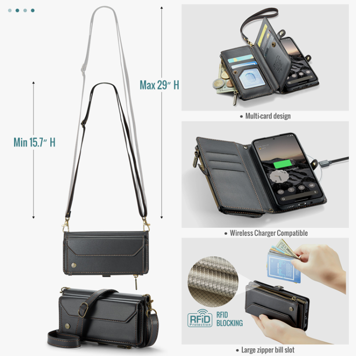 Caseme - CASEME Google Pixel 10/10 Pro Plånboksfodral RFID Zipper