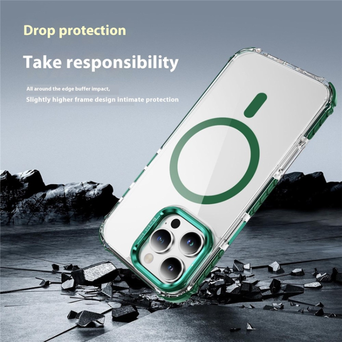 A-One Brand - iPhone 16 Pro Max Mobilskal MagSafe Kickstand - Grön