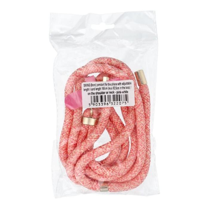 OEM - Swing (8mm) Mobilrem Hängsmycke Justerbar Längd - Rosa
