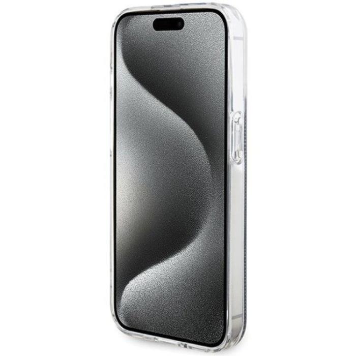 Guess - Guess iPhone 15 Pro Mobilskal Gold Stripes - Svart