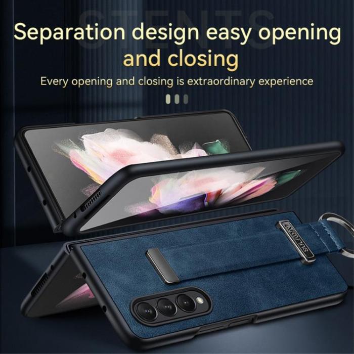 SULADA - SULADA Galaxy Z Fold 4 Skal Kickstand med Wristband - Orange