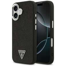 Guess - Guess iPhone 17 Mobilskal MagSafe Glitter Triangle Logo - Svart