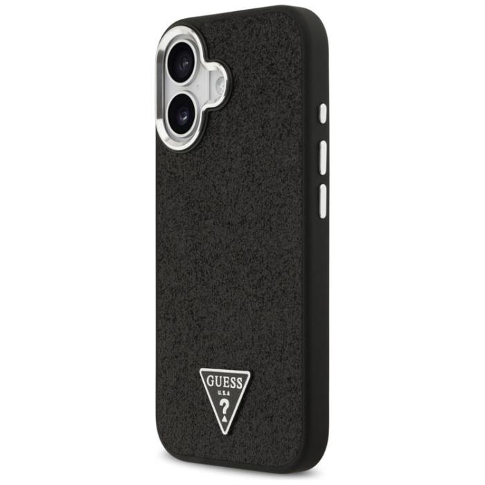 Guess - Guess iPhone 17 Mobilskal MagSafe Glitter Triangle Logo - Svart