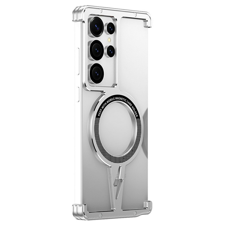 Mobilskal till Galaxy S25 Ultra MagSafe Bumper Frameless (Silver / Silver) | 2353 | AlltMobil
