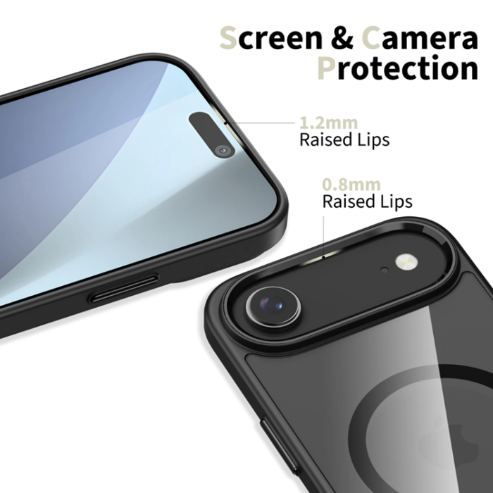 Tech-Protect - Tech-Protect iPhone Air Mobilskal Magsafe Matte - Svart/Clear
