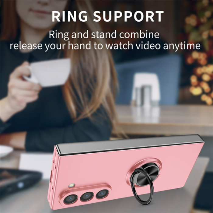A-One Brand - Galaxy Z Fold7 5G Mobilskal Rotatable Ring Kickstand - Rosa
