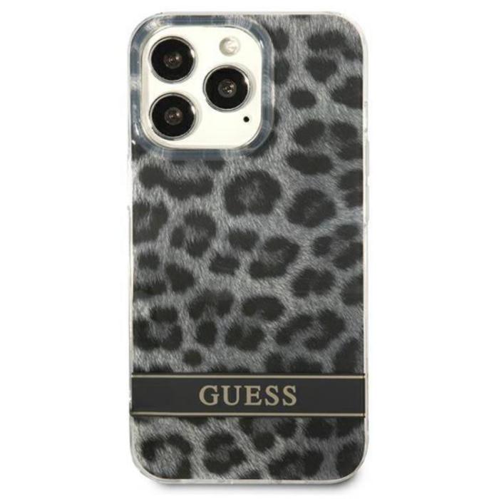 Guess - Guess iPhone 13 Pro Mobilskal Leopard - Grå