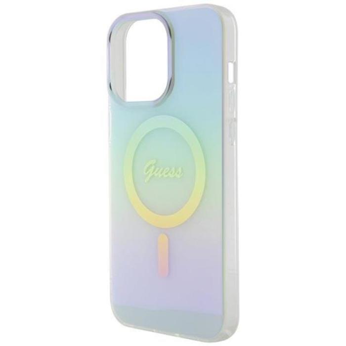 Guess - Guess iPhone 15 Pro Mobilskal Magsafe IML Iridescent - Turquoise