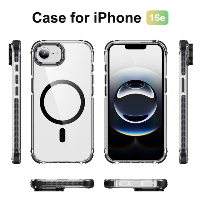 A-One Brand - iPhone 16e Mobilskal MagSafe Kickstand - Svart