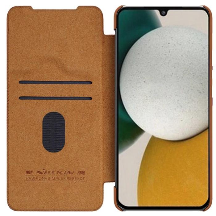Nillkin - Nillkin Galaxy A54 5G Plånboksfodral Qin Läder Pro - Brun