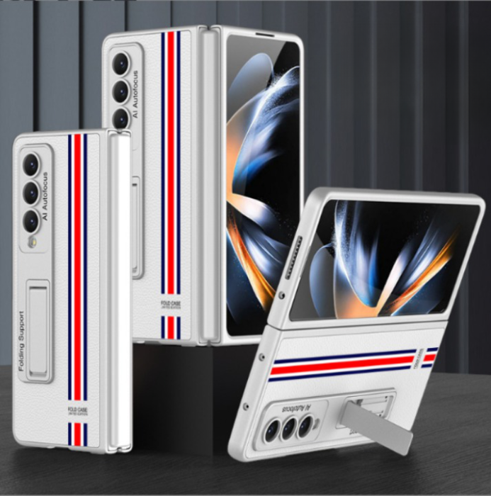 GKK - GKK Galaxy Z Fold 4 Skal Bracket Stripped - Vit