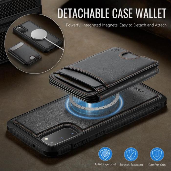 OEM - JEEHOOD Mobilskal till Samsung Galaxy S20 5G Konstläder - Svart