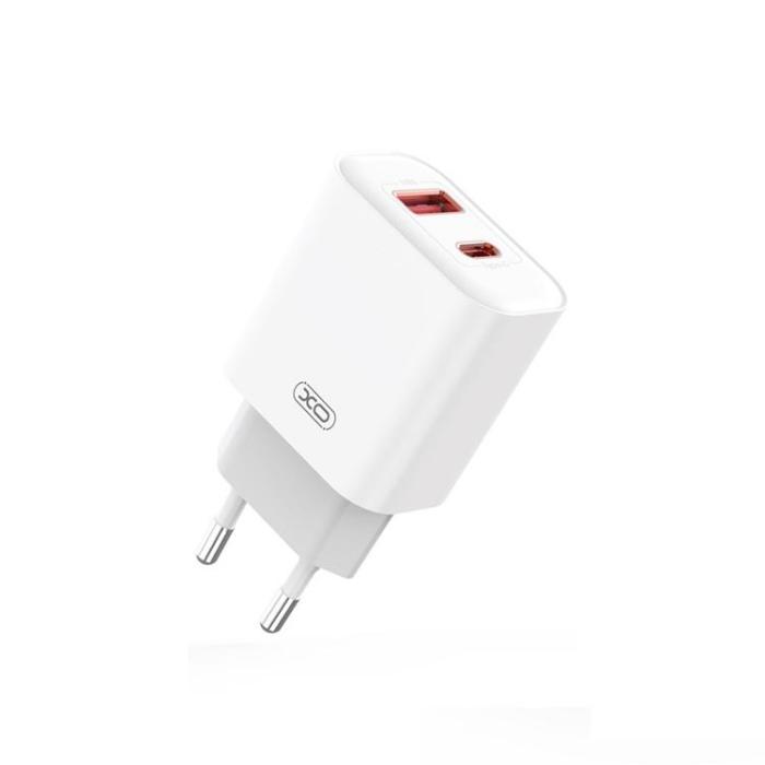XO - XO Snabbladdare 20W USB-C Med Kabel CE12 PD QC3.0 - Vit