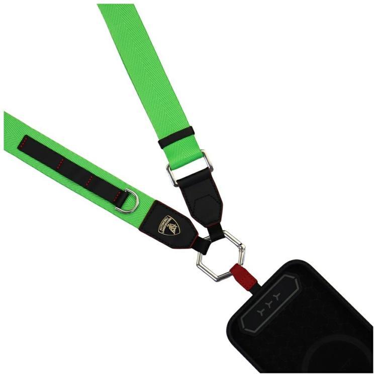 Lamborghini Crossbody Mobilrem Webbing Strap - Grön