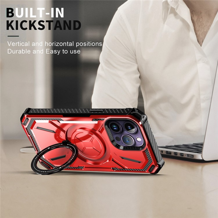OEM - iPhone 14 Pro Max Magsafe Mobilskal Ringhållare - Lila