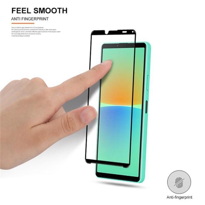 Mocolo - Mocolo Sony Xperia 10 III Härdat Glas Skärmskydd - Svart