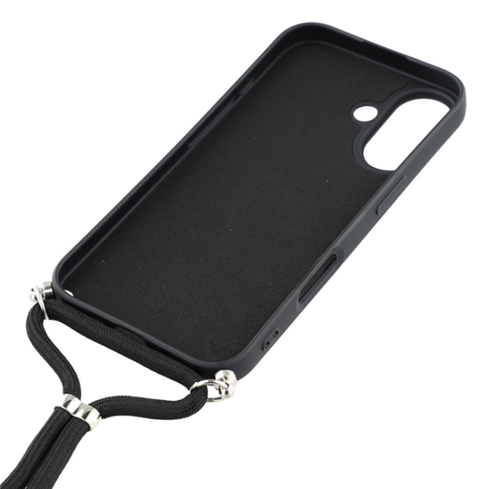 A-One Brand - iPhone 17 Mobilskal Med Axelrem - Svart
