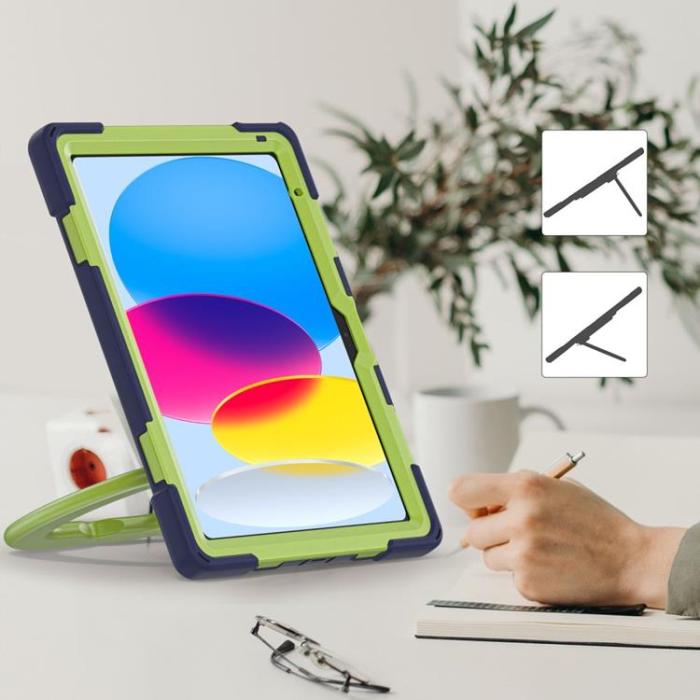 Tech-Protect - Tech-Protect iPad 10.9 (2022) Fodral X-Armored - Navy/Lime
